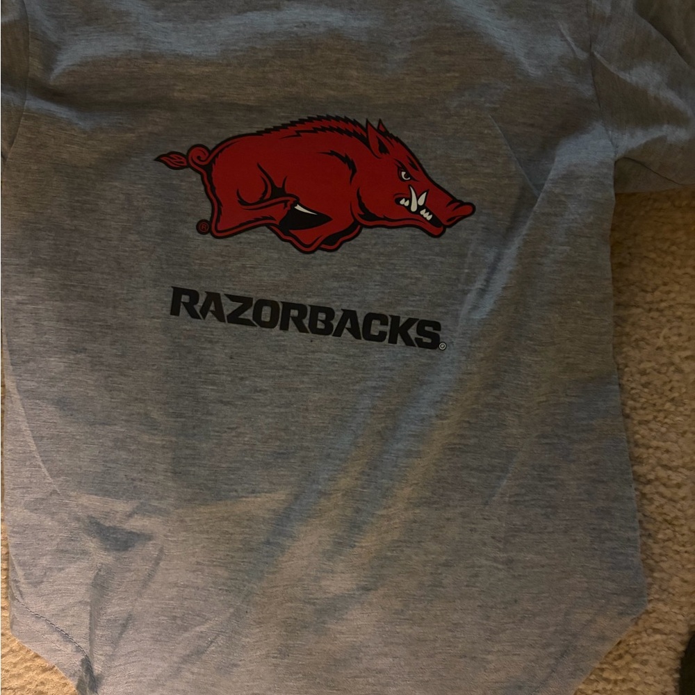 Dog Gray Arkansas Razorbacks T-Shirt